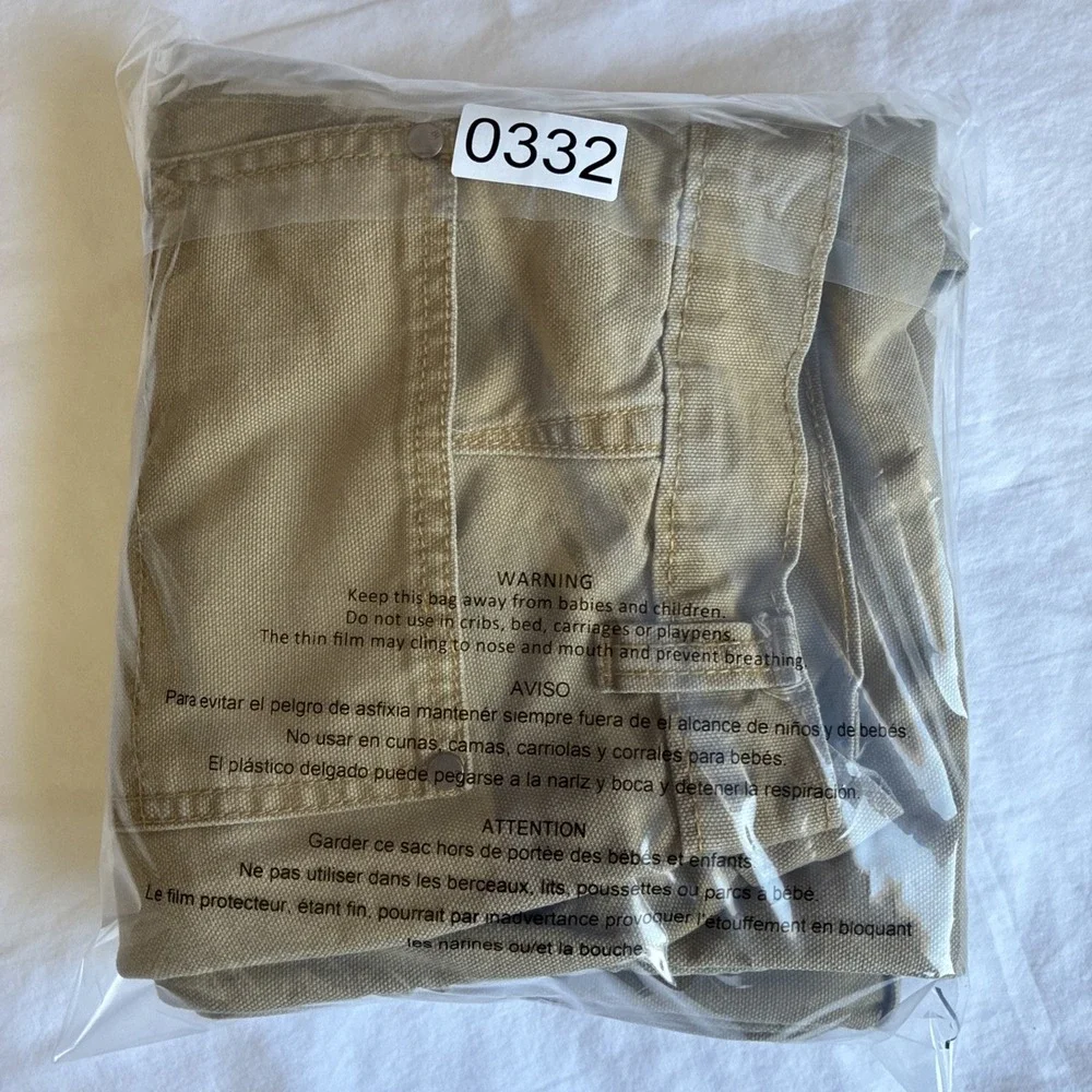 Banana Republic Carpenter Pants Mens 32x32* Double Knee Canvas Workwear Beige